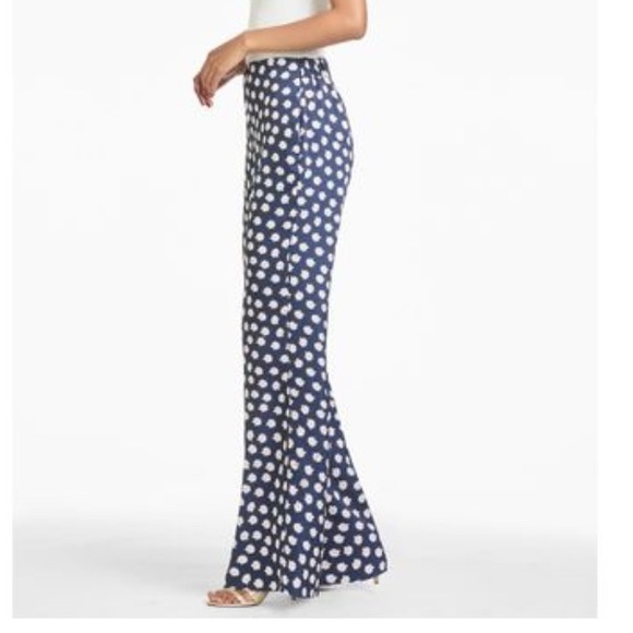 SACHIN & BABI NNWT LANA PANT Navy and Pink Pattern SZ 4 - Picture 2 of 11